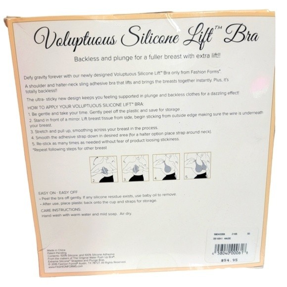 Fashion Forms Nude Volumptuous Silicone Lift Bra Size DD - Picture 2 of 3